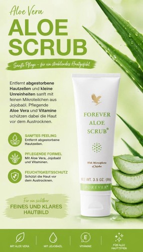 Forever aloe scrub - forever, peeling